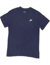 NIKE T-shirt uomo top media blu navy cotone GV03