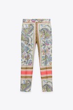 Zara Printed Satin Trousers