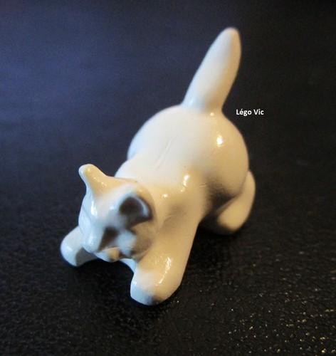 Lego 6251 cat white chat - x2,