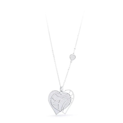 Collana cuore glitter donna - collana,