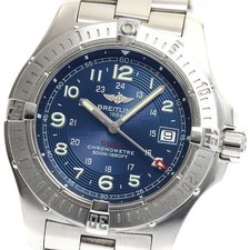 Orologio Uomo BREITLING Colt A74380 Data Quadrante Blu Quarzo_884030