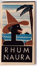 P03400 - CALENDARIETTO DA BARBIERE 1934 - RHUM NAURA - PUBBLICITARIO