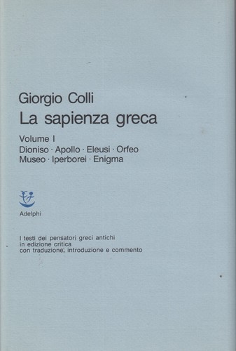 Sapienza greca vol 1 - sapienza, greca.