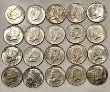 1964 Kennedy mezzo dollaro ~ rotolo di 20 monete 90% argento US Mint Coins