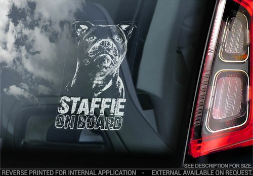 Staffie car sticker - staffie,