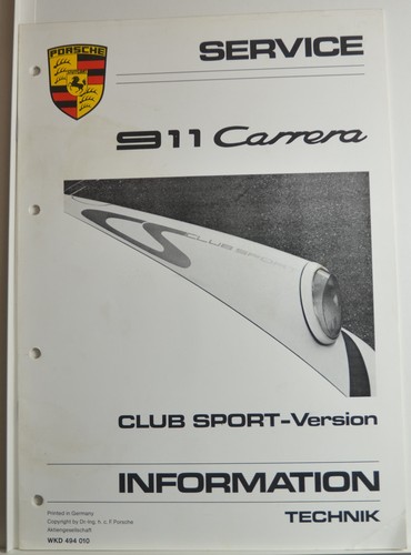 Porsche 911 club sport 637 - club,