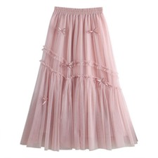 Donna Rete Tulle Gonna Maxi a