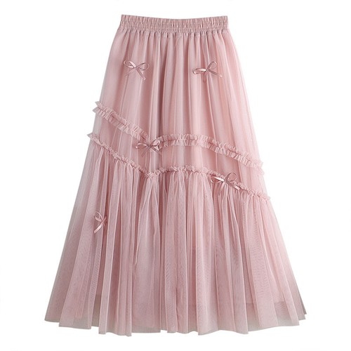 Donna rete tulle gonna maxi - maxi, a