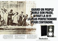 PUBLICITE ADVERTISING 027  1980   Technics (2p)  hi-fi  enceintes SB10