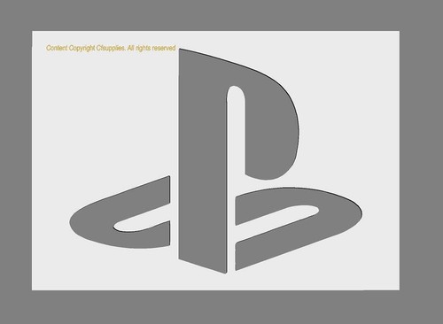 Stencil mylar logo playstation - mylar,