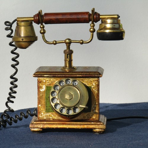 Telefono tavolo legno - telefono,