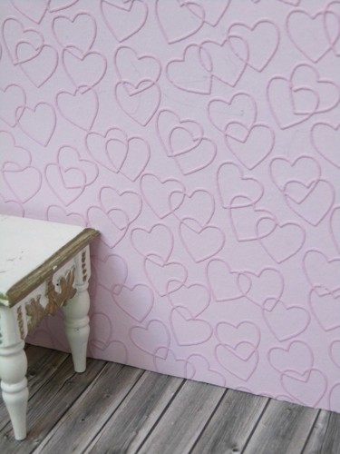 Cuori rosa pallido carta - 3d,