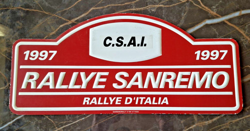 Targa insegna rallye - insegna, sanremo