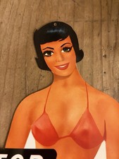 ancienne tôle Pin-Up Huiles