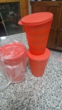 Tupperware Set 2 Bicchieri Nuovi Classici Con Coperchio