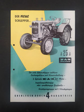 VINTAGE MAN A25A TRATTORE TEDESCO 1954 BROCHURE TESTO TEDESCO