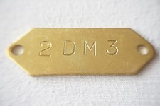 2 DM 3 Bus Brass Plate Sign
