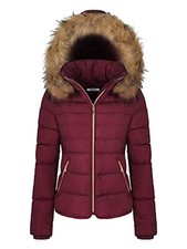 Cappotto donna invernale trapuntato imbottito foderato in pile giacca calda con cappuccio pelliccia sintetica