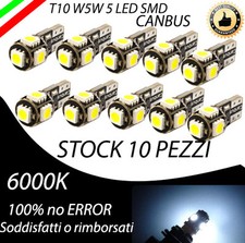 STOCK 10 PEZZI T10 5 LED W5W
