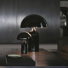 Oluce Atollo Metallo Nero - Lampada da tavolo design Vico Magistretti 1977