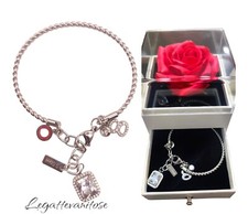 Bracciale donna acciaio charms
