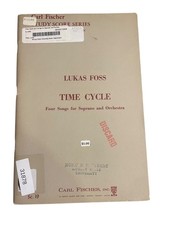Time Cycle Lukas Foss 1962 Study Score Series No. 19 Carl Fischer