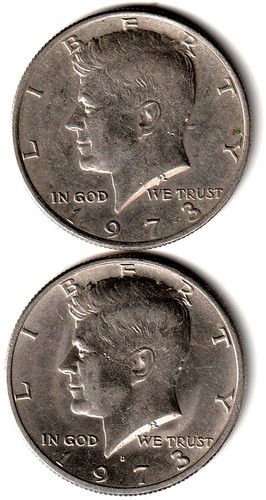 Monete mezzo dollaro 1973 - monete,