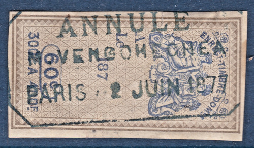 Timbre france fiscal 1877 - timbre,