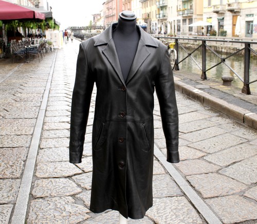 Trench cappotto pelle vintage - pelle,