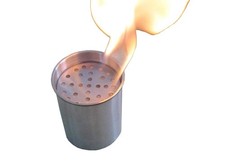 Bruciatore in acciaio inox da 0,45 l con lana di ceramica, bioetanolo, bruc G5QW