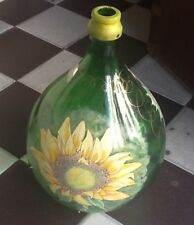 DAMIGIANA VETRO DIPINTA A MANO-Mercatino dell'usato Pecorelli