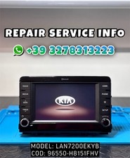 96550-H8151FHV RIPARAZIONE RADIO KIA STONIC RIO LAN7200EKYB GARANZIA 1 ANNO