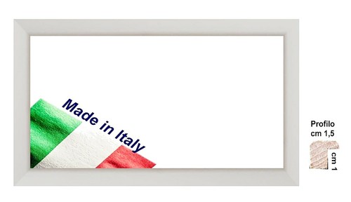 Cornice legno bianca opaca - in,