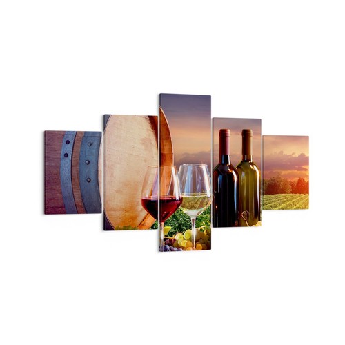 Quadro tela 125x70cm - su, vino