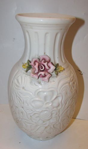 Vaso bianco capodimonte - bianco, con