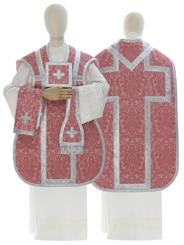 Pianeta rosa con stola casula - con,