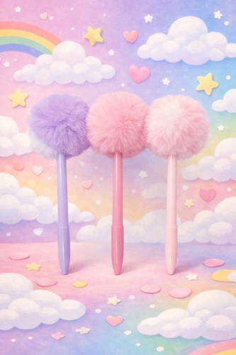 Penna pon peluche - penna,
