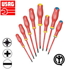 USAG 091 SH8, Serie 8 cacciaviti isolati 1000V IMQ Set con Taglio, Croce PH e PZ