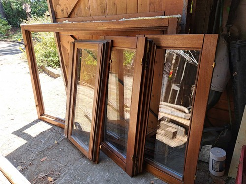 Finestre legno mogano - mogano, usate