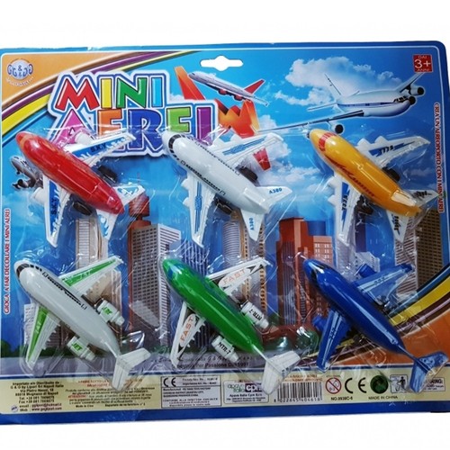 Set aerei colorati mini - set, 6