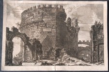 Stampa antica Piranesi roma