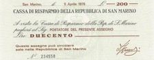 San Marino Republic  200  Lire