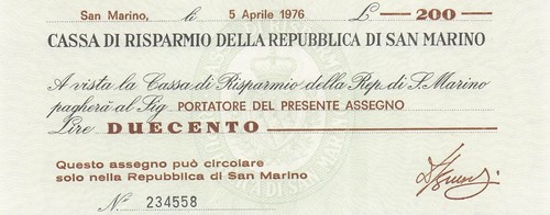 Repubblica san marino - san, lire
