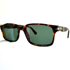 occhiali da sole PERSOL 3004-V sunglasses oval square vintage brown silver 90s