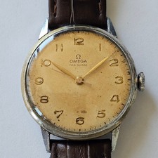 OMEGA-CARICA MANUALE-ACCIAIO-1945-CAL.30 T2 SC-REF.2320-2-TUTTO FIRMATO-RARO