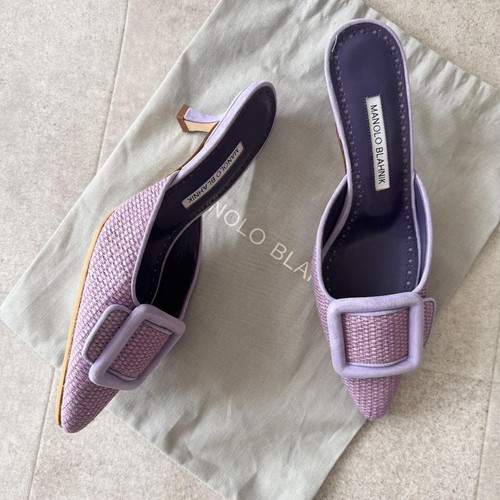 Manolo blahnik fibbia mules - blahnik,