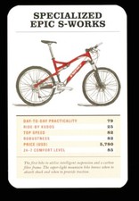 1 x scheda informativa SPECIALIZED EPIC S-WORKS bici Q97