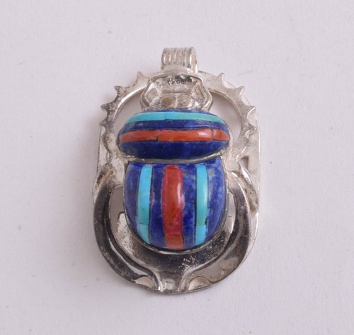 Ciondolo argento scarabeo - in,