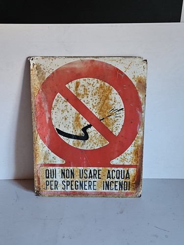 Non usare acqua - acqua, per
