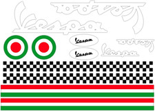 Adesivi Casco Kit Vespa Bianco